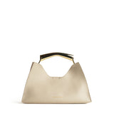 Poline Midi Bag in Blanc Pebbled Leather