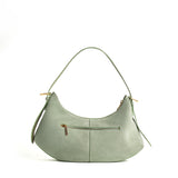 Iman Shoulder Bag in Celadon Suede