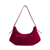 Iman Shoulder Bag in Maroon Suede