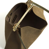 Poline Midi Bag in Cocoa Suede
