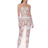 Paris Maraya Blanc Lace Maxi Dress