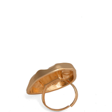 Molten Gold Round Large Ring