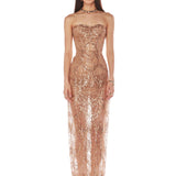 Giselle Gold Maxi Dress