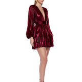 Bedouin Metallic Red Mini Dress