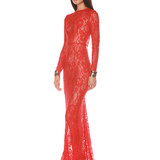 Electra Red Lace Gown