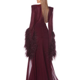 Geisha Burgundy Maxi Dress