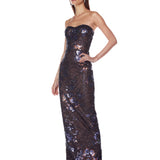 Dahlia Navy Strapless Maxi Dress - SAMPLE