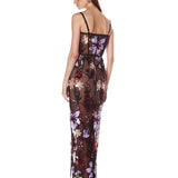 Dahlia Purple Multi Maxi Dress With Straps