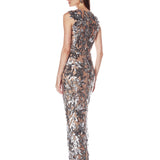 Violet Dark Silver Maxi Dress