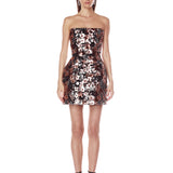 Jasmine Maraya Floral Sequin Mini Dress - SAMPLE