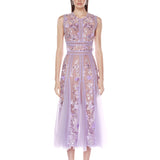 Saba Lilac Midi Dress - SAMPLE