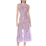 Saba Lilac Midi Dress - SAMPLE