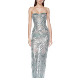 Giselle Powder Blue Maxi Dress