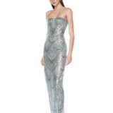 Giselle Powder Blue Maxi Dress