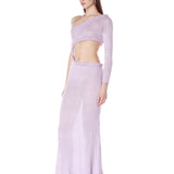 Margot Lilac One Shoulder Knit Dress