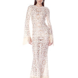 Mia Crochet Long Sleeve Maxi Dress