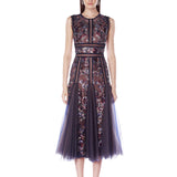 Saba Sequin Navy Midi Dress - SAMPLE