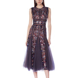 Saba Sequin Navy Midi Dress - SAMPLE