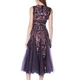 Saba Sequin Navy Midi Dress - SAMPLE