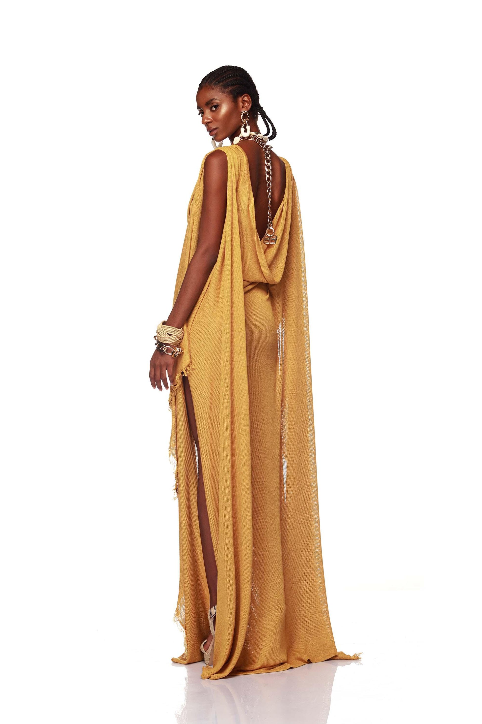Kahlia Mustard Gown - Pre Order - BRONX AND BANCO