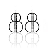 BB Black Rhinestone Earrings