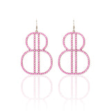 BB Pink Rhinestone Earrings