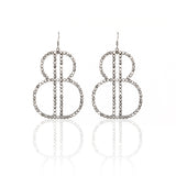 BB Silver Rhinestone Earrings