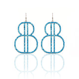 BB Blue Rhinestone Earrings