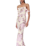 Magnolia Rosie Off the Shoulder Column Gown