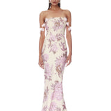 Magnolia Rosie Off the Shoulder Column Gown