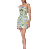 Portofino Floral Jasmine Maraya Strapless Mini Dress