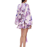 Wisteria Bedouin Coastal Purple Multi Mini Dress