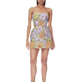 Amalfi Paillette Lilac Strapless Mini Dress