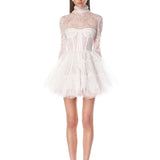 Daphne Ivory Long Sleeve Mini Dress