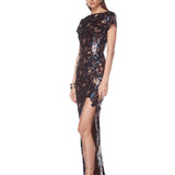 Zinna Blue Multi Embroidered Gown - SAMPLE