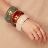 Resin Bangles Bracelet Set