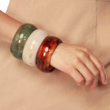 Resin Bangles Bracelet Set