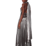 Florence Halterneck Silver Gown - BRONX AND BANCO