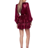 Bedouin Metallic Red Mini Dress