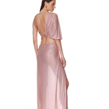 Morocco Asymmetrical Diamond Gown