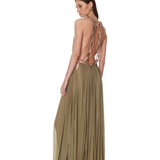 Zuri Sage Cutout Gown