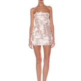 Anastasia Floral Strapless Mini Dress - SAMPLE