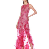 Sicilia Pink Sequin Maxi Dress - SAMPLE