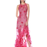 Sicilia Pink Sequin Maxi Dress - SAMPLE