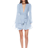 Bedouin Powder Blue Mini Dress - Sample