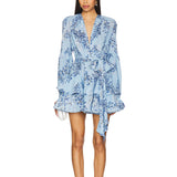 Bedouin Blue Poppy Mini Dress