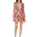 Bedouin Rose Floral Mini Dress