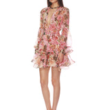 Bedouin Rose Floral Mini Dress