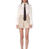 Blake Tan Sequin Shorts