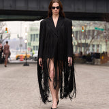 Look 25: Long Sleeve Jacket with Fringe